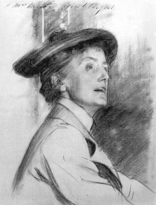 Ethel Smyth als junge Frau. Kreidezeichnung von John Singer Sargent, 1901. Bild: © gemeinfrei nach commons.wikimedia.org.
