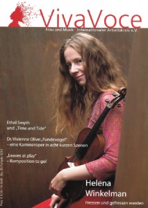 VivaVoce-Cover Nr. 95, mit mfm-Auftragskomponistin Helena Winkelman (2012). Bild: © Archiv Frau und Musik.