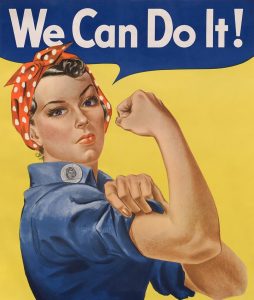 J. Howard Miller "We Can Do It" 1943 © wikimedia.commons (gemeinfrei)