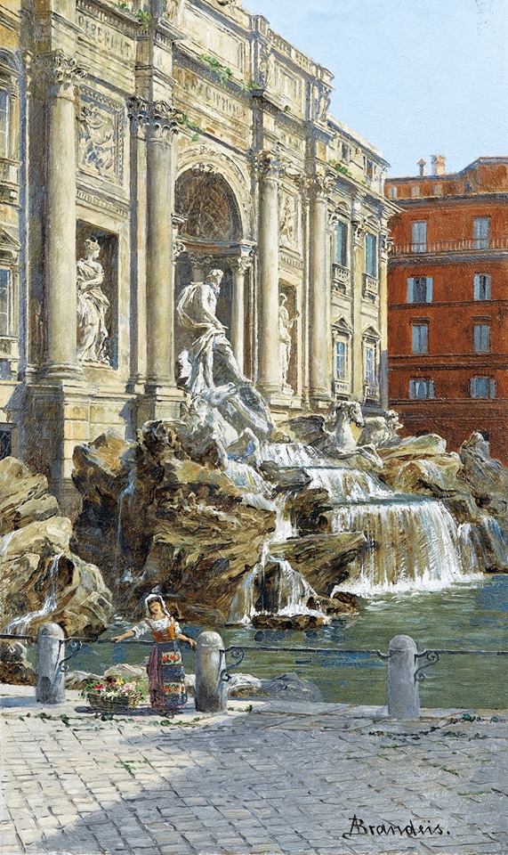 Trevi-Brunnen, gemalt von Antonietta Brandeis, um 1890 © gemeinfrei